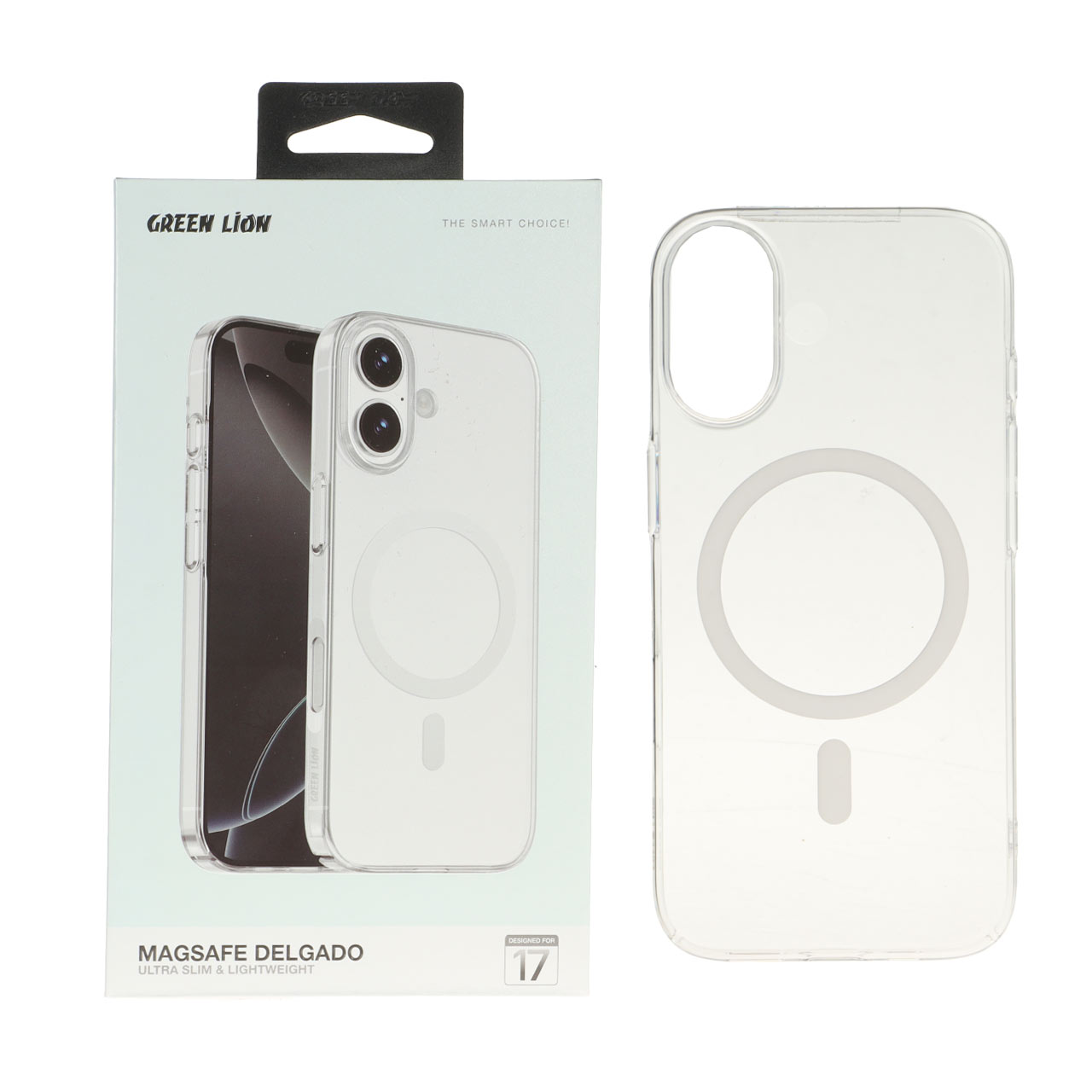 قاب اورجینال شفاف Green Lion Magsafe Delgado مدل Apple iPhone 17 (پک دار)